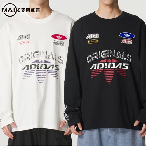 阿迪达斯三叶草赛车风棉质上衣