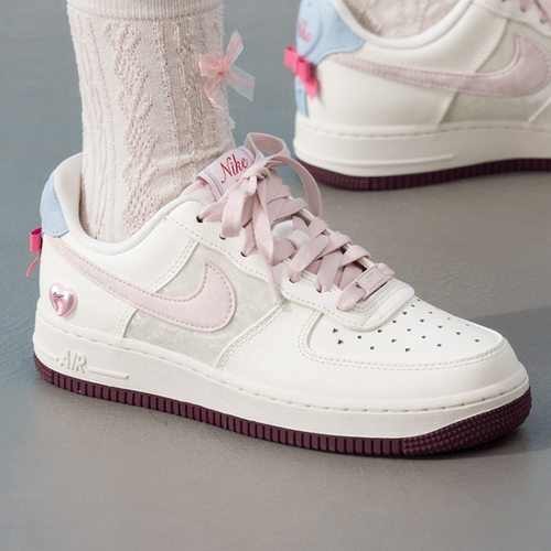 Nike耐克AF1空军一号女鞋粉色丝带蝴蝶芭蕾风鞋带鞋绳IQ4937-161