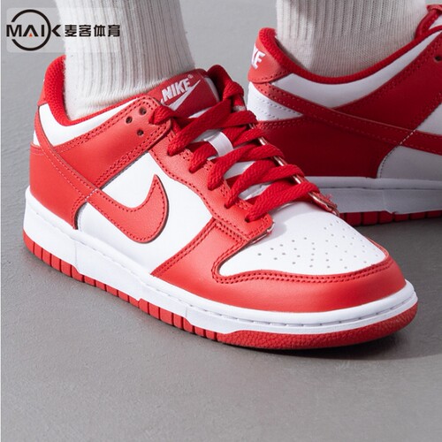 NIKE耐克女鞋板鞋26新年红DUNK LOW大童复古休闲鞋FB9109-119-128