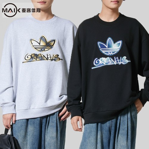 迪达斯三叶草男装2025冬季新款圆