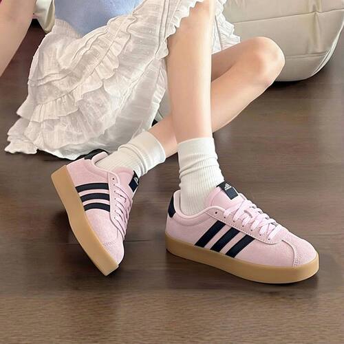 Adidas阿迪达斯粉色德训鞋女轻便休闲运动鞋百搭板鞋JP7629