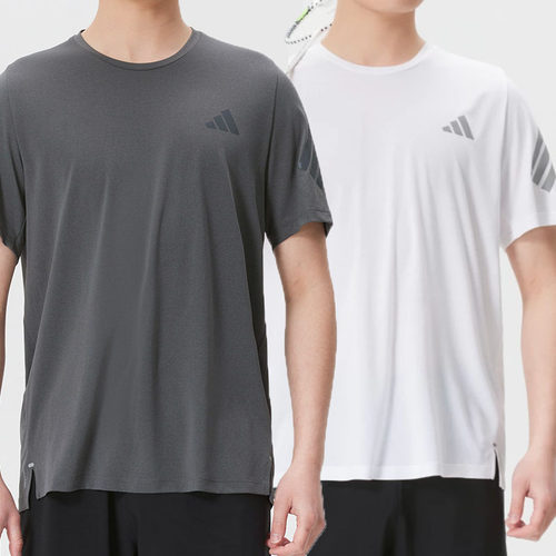 阿迪达斯男士短袖T恤速干运动圆领舒适 KS5039 JZ7695 JY6981
