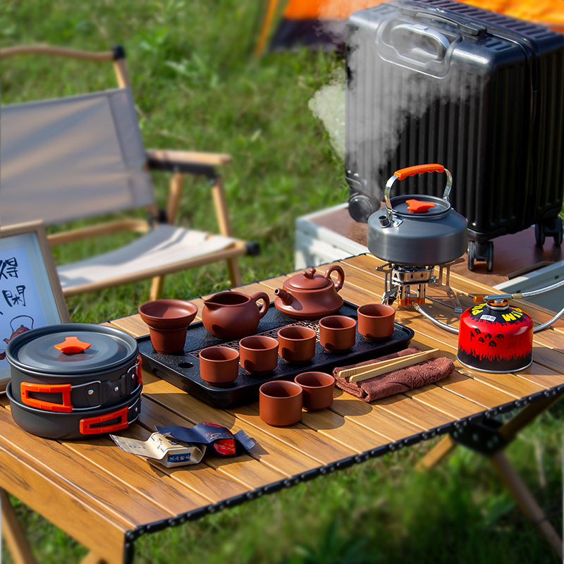 户外露营旅行茶具套装烧水炉锅具
