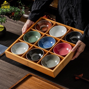 酒店创意九宫格火锅餐具凉菜小吃拼盘前菜陶瓷碟子冷菜小碗点心盘