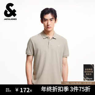 短袖 新款 polo衫 海鸥翻领T恤高级衫 杰克琼斯男装 刺绣图案式 士秋季