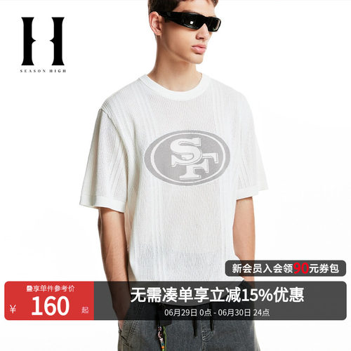 SEASONHIGH短袖舒适针织衫