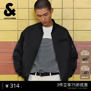 上衣男装 潮飞行员夹克棒球服宽松休闲短款 新款 杰克琼斯男外套春季
