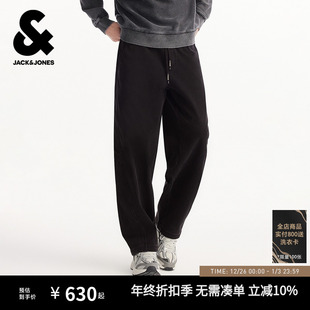 子柔软舒适纯色简约字母贴布时尚 杰克琼斯男装 长裤 休闲裤 宽松 春季