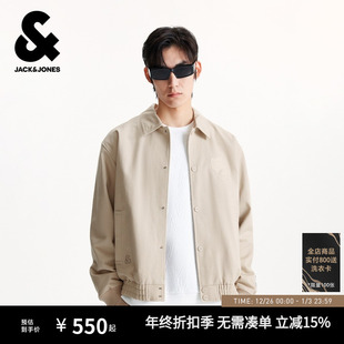 纯棉cleanfit翻领夹克 2025年新款 杰克琼斯NBA联名男装 夹克秋季