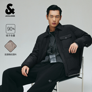 【衬衫式薄羽绒】杰克琼斯26秋冬男羽绒服轻薄商务肌理感通勤冬衣