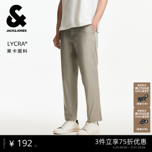 休闲裤 九分裤 男装 裤 杰克琼斯春季 子男款 纽扣腰头插袋拉链门襟款