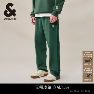 男 NFL联名宽松抽绳松紧刺绣字母拼接休闲卫裤 杰克琼斯24春季 新款