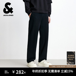 百搭休闲纯棉舒适松紧抽绳运动直筒卫裤 杰克琼斯男装 经典 新款 秋季