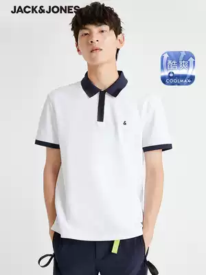 Jack Jones summer lapel short sleeve half T-shirt men's clothing POLO-SHIRT leisure business trend slim