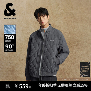 老钱风 轻薄羽绒服男立领夹克外套短款 杰克琼斯男装 2025年秋冬新款