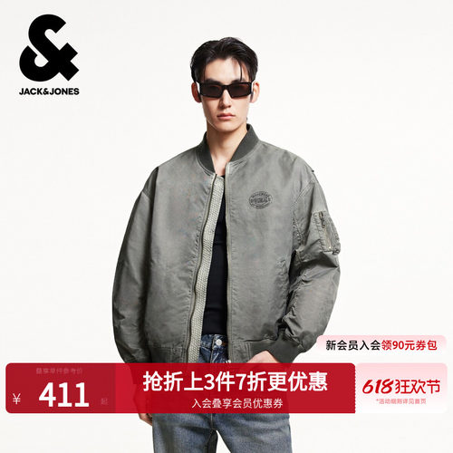 OVERSIZED版型；棒球领，拉链门襟，做旧