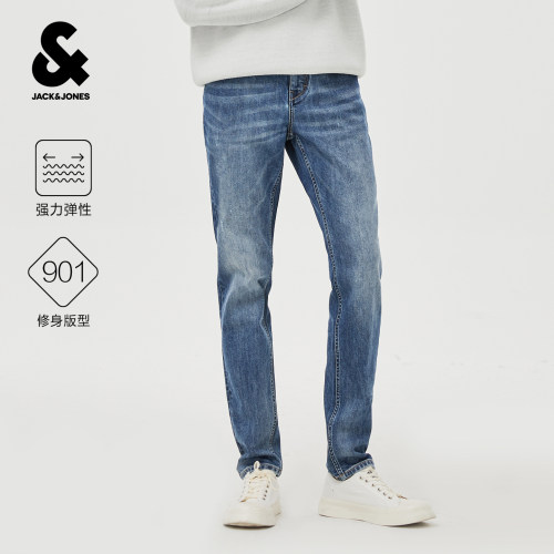 杰克琼斯修身小脚休闲牛仔裤男装