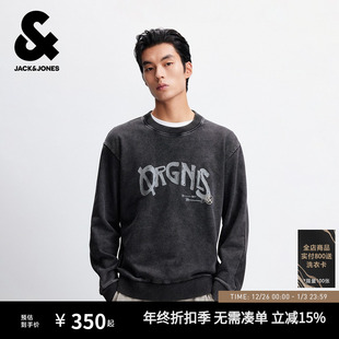 针织衫 新款 衣身做旧宽松毛衣舒适上衣 男生2025年冬季 杰克琼斯男装