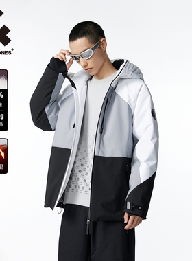 杰克琼斯男装秋冬潮衣身撞色拼接保暖防风反光字母胶印羽绒服外套