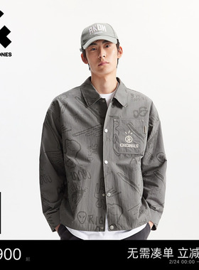 杰克琼斯男装秋季日常休闲衣身满工装风连帽外套225321029