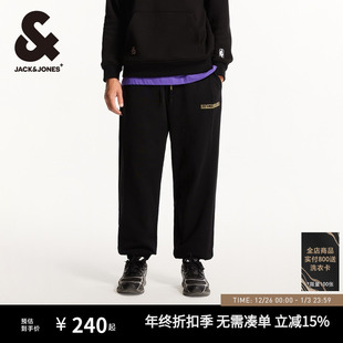 秋新款 子男士 NBA联名湖人队篮球束脚休闲裤 长裤 卫裤 杰克琼斯男装