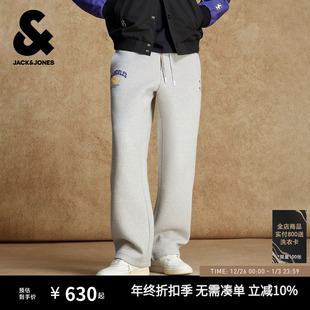 裤 杰克琼斯男装 潮裤 卫裤 子宽松NBA联名洛杉矶湖人队刺绣潮流 春季