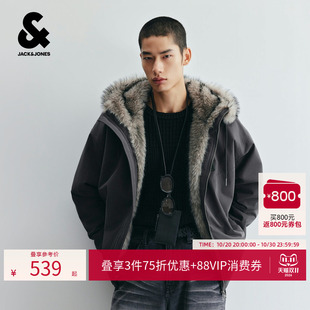 【座山雕棉服】杰克琼斯26秋冬男大毛领厚时尚设计感保暖棉服外套