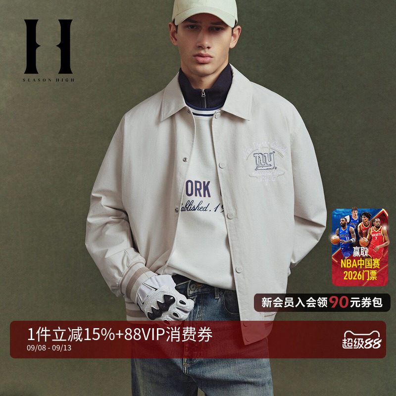 SEASONHIGH秋季NFL联名男装夹克外套时尚潮舒适宽松翻领长袖上衣图片