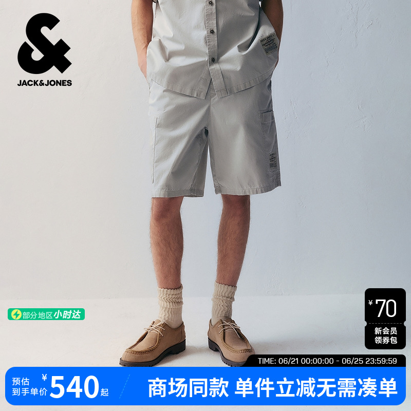 杰克琼斯夏季男装牛仔短裤舒适个性百搭潮时尚简约风高街纯棉裤子