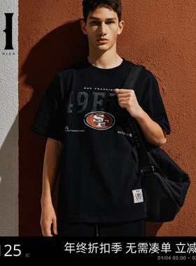 【NFL联名】SEASON HIGH2025年秋季旧金山49人队短袖男款T恤男装