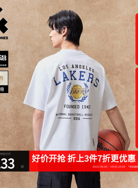 【NBA联名】杰克琼斯男装夏季凯尔特人队印花短袖T恤重磅纯棉宽松