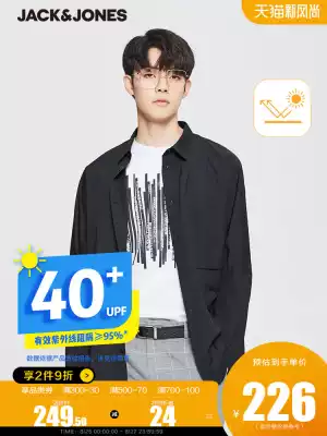 JackJones Jack Jones Men's summer trend fashion letters casual sunscreen shirt jacket top