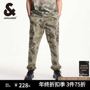 曹岩同款 子休闲裤 杰克琼斯秋新款 裤 男装 NBA联名篮球迷彩长裤