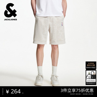 NBA联名短裤 杰克琼斯男装 春季 新款 子 运动风百搭潮流舒适宽松裤