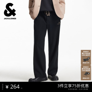 松紧抽绳纯色直筒长裤 卫裤 子 2026年潮流春季 杰克琼斯BSQ联名男装