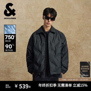 夹克外套男装 杰克琼斯颜值轻羽冬轻薄衬衫 无缝压胶轻薄羽绒服