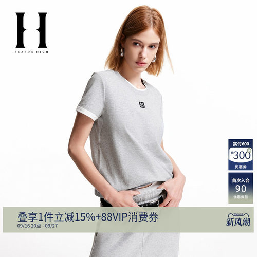 SEASONHIGH短袖休闲常规刺绣