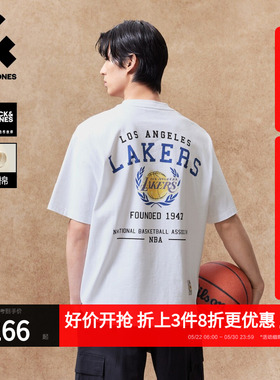 【NBA联名】杰克琼斯男装夏季凯尔特人队印花短袖T恤重磅纯棉宽松