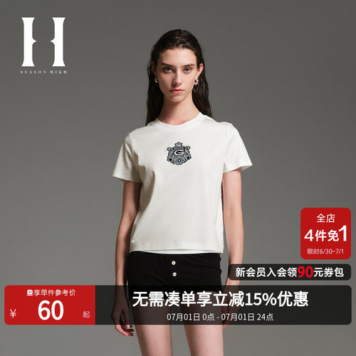 SEASONHIGH女士夏季短袖