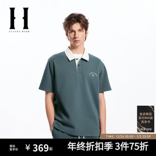 型装 T恤略宽松版 饰三粒扣短袖 Polo衫 翻海鸥领 SEASON 男装 HIGH秋季