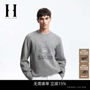 宽松圆领长袖 SEASON 针织衫 潮流男装 上衣 HIGHNFL联名2026年春季
