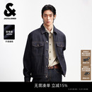复古潮流翻领休闲夹克上衣男装 新款 春季 杰克琼斯原色牛仔外套男款