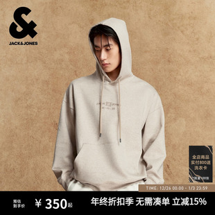 廓形连帽休闲上衣 卫衣纯棉百搭长袖 杰克琼斯2025年秋冬新款 男装