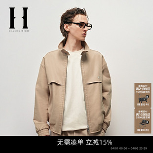 简约立领胸前logo金属装 SEASON HIGH春季 舒适时尚 饰夹克上衣男装