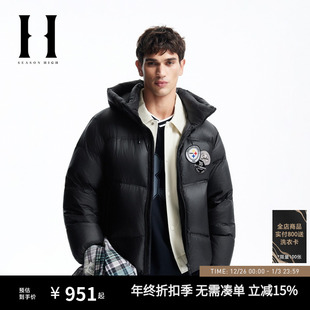 羽绒服宽松连帽长袖 SEASON 男装 新款 上衣 HIGHNFL联名2025年冬季