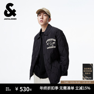 衬衫 冬宽松休闲短款 杰克琼斯颜值轻羽男士 外套男装 轻薄羽绒服