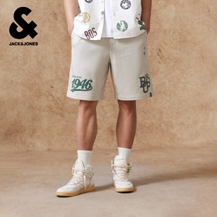 纯棉 宽松精致刺绣时尚 杰克琼斯NBA联名夏季 短裤 百搭潮流 男装