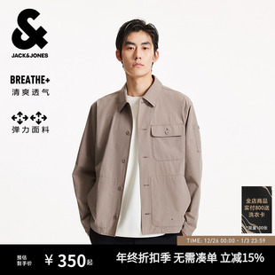 时尚 新款 百搭简约纯色日常休闲宽松翻领夹克外套 秋季 杰克琼斯男装