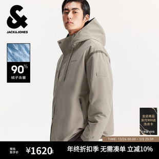 冬季 杰克琼斯男装 可拆卸内胆连帽羽绒服外套225423005 商场爆款