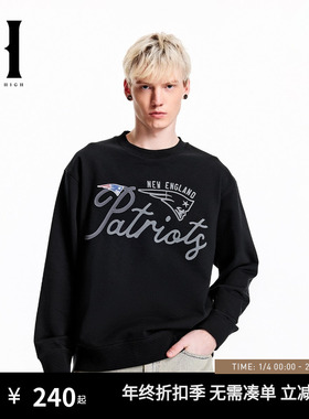 SEASON HIGH秋冬NFL联名新英格兰爱国者队字母刺绣舒适潮卫衣男装